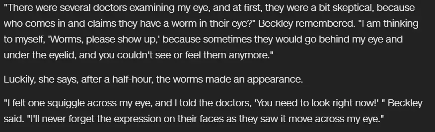 Abby Started Feeling the Peculiar Symptoms Weeks After Her Work